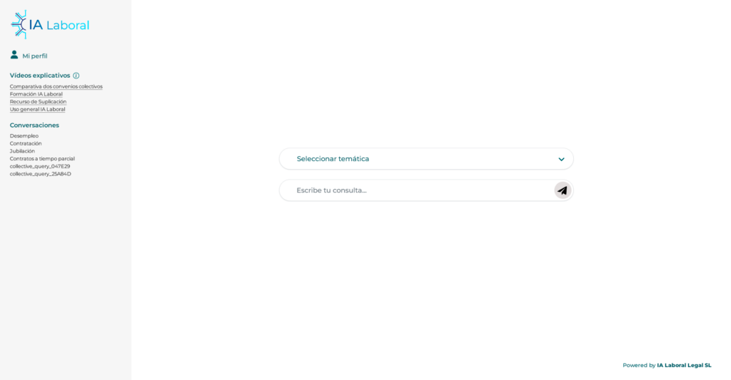 Interfaz de IALaboral